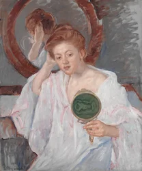 Denise an ihrem Schminktisch, ca. 1908-9